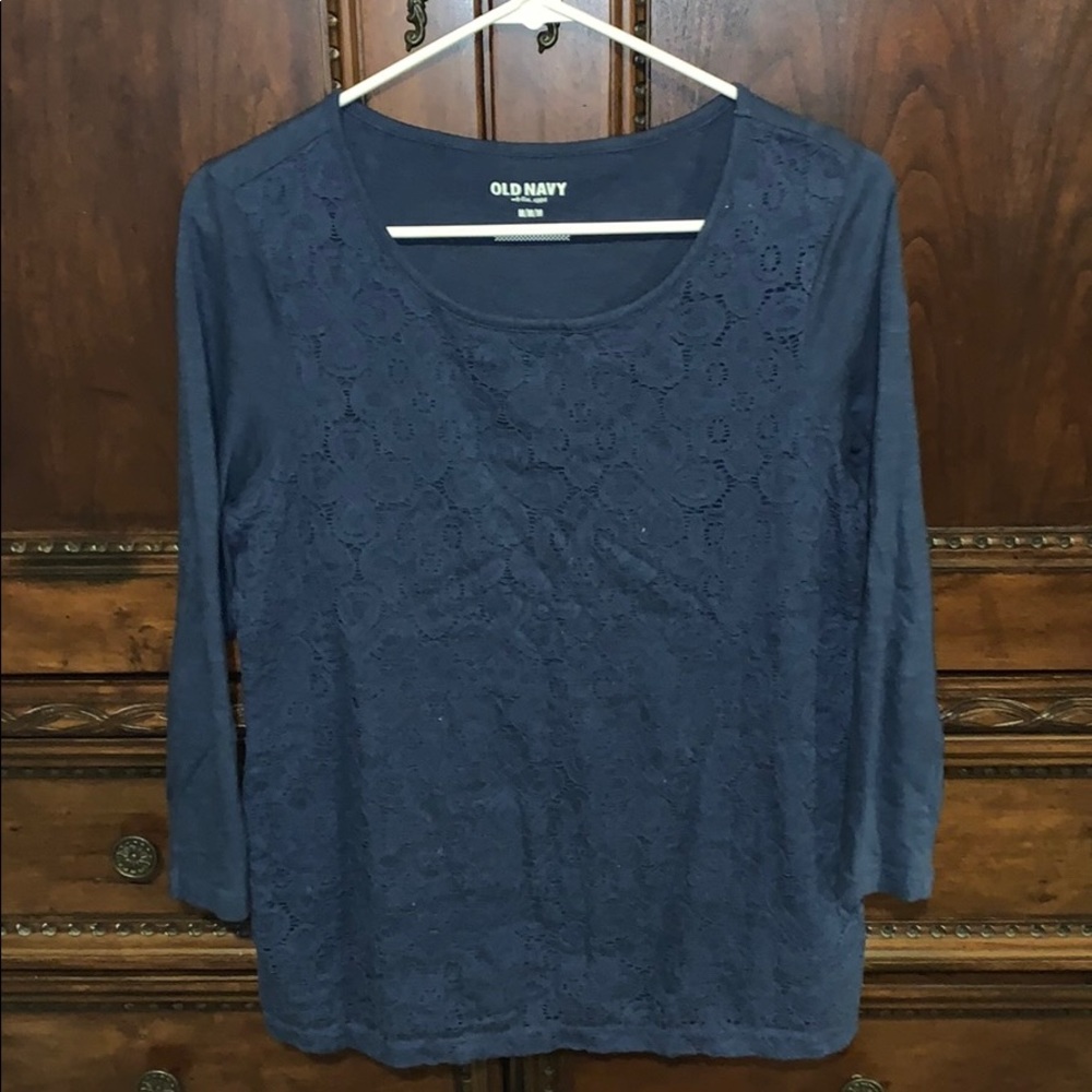 Blue textured long sleeve